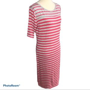 LuLaRoe Julia Form-Fitting Bodycon Stripe Dress size L